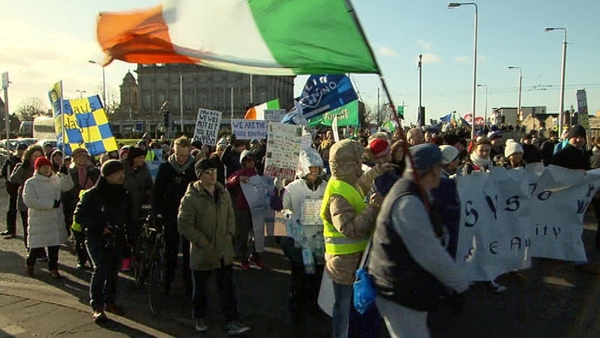 The Dublin rally was organised by local anti-water charge groups