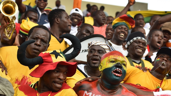 Ghana fans celebrating victory