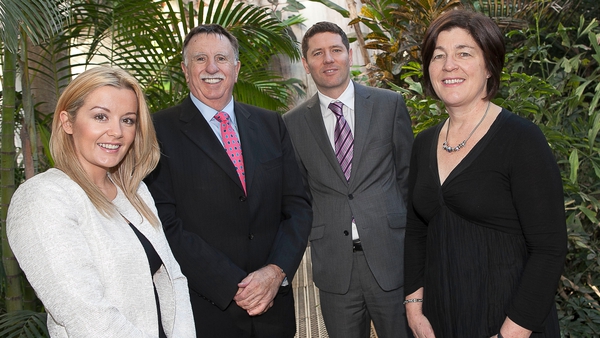 Dawn Walsh, Kernel Capital; Brendan Farrell, HiberGene CEO; Bank of Ireland's Kevin Healy and Margot Marsden, Enterprise Ireland