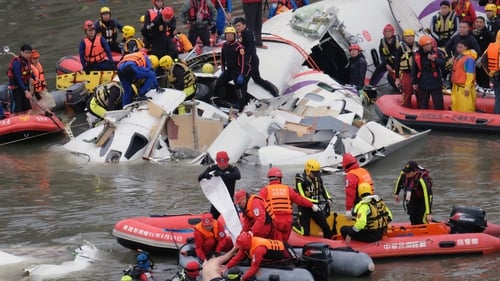 TransAsia Flight GE235 crashed on its left side into shallow water shortly after take-off yesterday