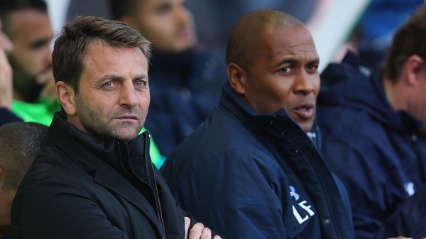 Les Ferdinand (R) worked with Tim Sherwood at Spurs, who is now favourite to be new QPR manager