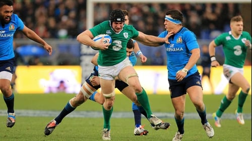 A marauding Tommy O'Donnell breaches Italian cover en route to Ireland's second try in Rome