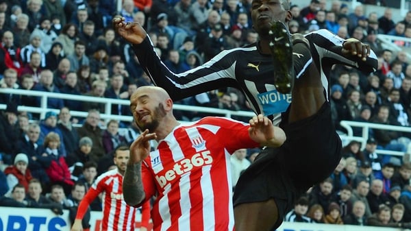 Stephen Ireland suffered a hamstring injury during Stoke's draw with Newcastle