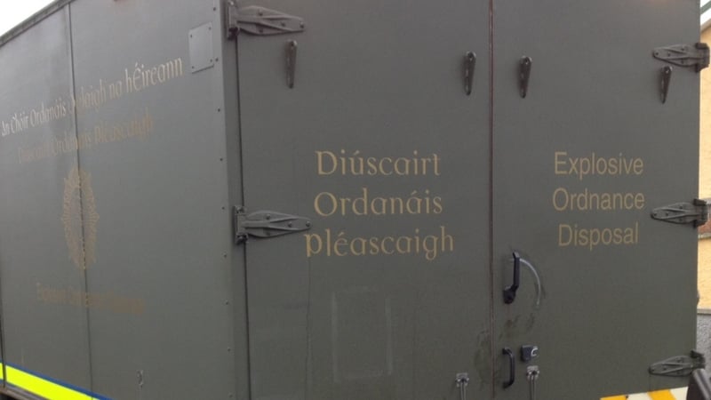 The
army Explosive Ordnance Disposal team removed the two
improvised explosive devices