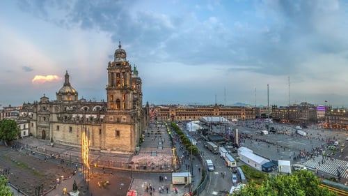 Zocalo Square and the Metropolitan Cathedral