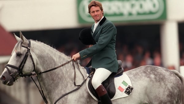 Trevor Coyle aboard Cruising at the 1997 RDS Horse Show