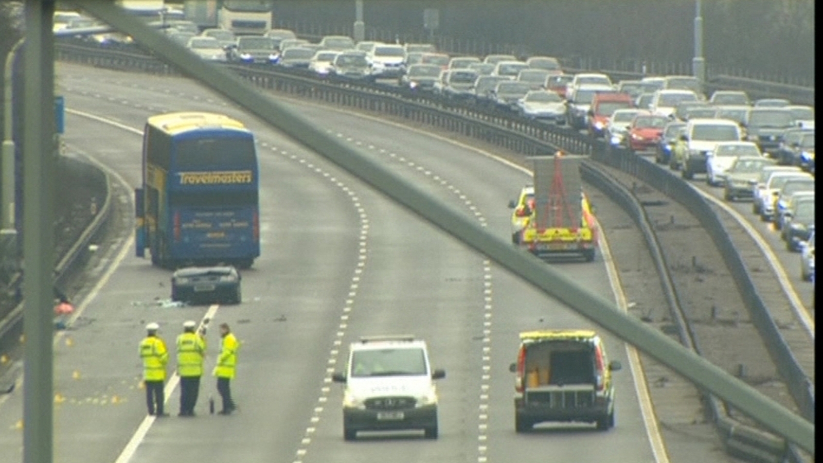 Four killed in English motorway crashes