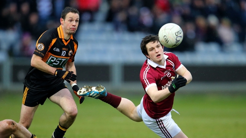 Austin Stacks' Mikey Collins (L) and Conan Cassidy of Slaughtneil