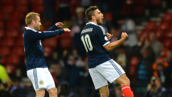 Robert Snodgrass is hoping that Scotland will still be in the Euro qualification mix when he gets back