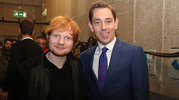 Ryan Tubridy with Ed Sheeran at The Late Late Toy Show