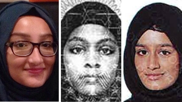 Shamima Begum (R) ran away from London with two other schoolgirls in 2015