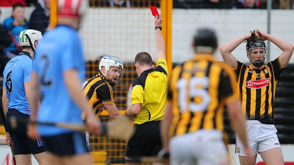 Jonjo Farrell was one of three players sent-off at Nowlan Park on Sunday