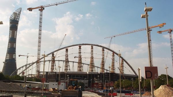Khalifa Stadium in Doha is currently under construction