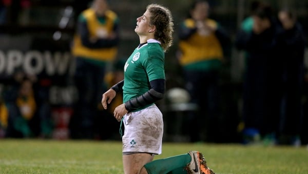 Ireland's Jenny Murphy dejected during the game against France