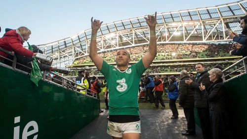 Simon Zebo was one of Ireland's best performers on a day when they kick plenty of high ball