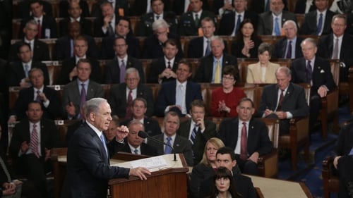 Benjamin Netanyahu branded Iran a global threat in his address to the US Congress