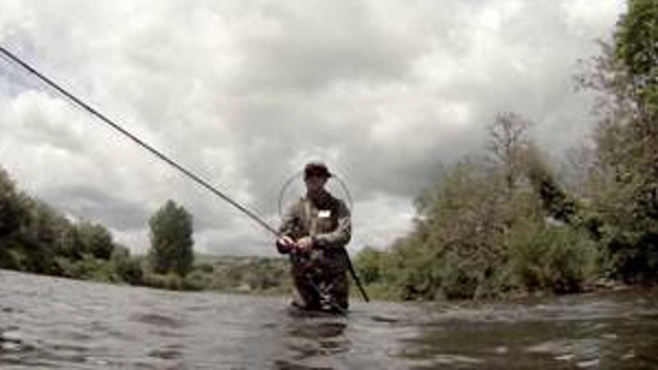 Salmon angler Alan Nolan on the River Lee.