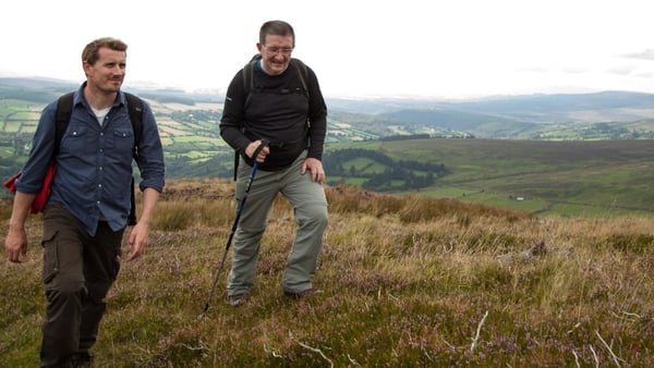 Travel journalist and broadcaster Pól O Conghaile, with his guide Declan McGrath on Tracks and Trails