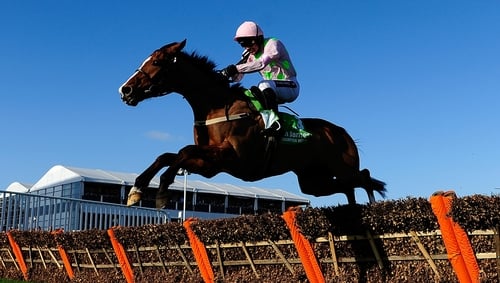 Ruby Walsh on board Faugheen en route to winning the 2015 Champion Hurdle
