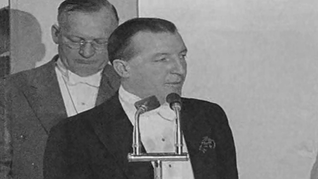 Charles Haughey at Irish Club Banquet in London, St. Patrick's Day (1965)