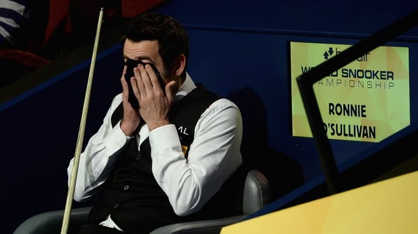 Ronnie O'Sullivan during the World Snooker Championship at the Crucible Theatre in 2013