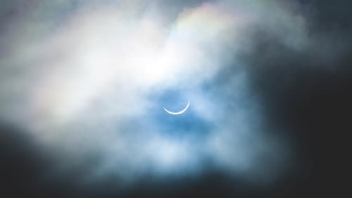 The view of the eclipse from Co Mayo (Pic: @thinlizzynut)