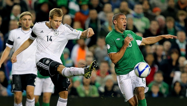 Holger Badstuber in action for Germany against Ireland in 2012