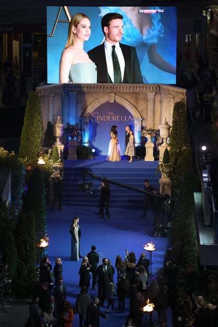 BALENCIAGA - LILY JAMES, CINDERELLA PREMIERE Lily James wears Balenciaga  to the UK Premiere of 'Cinderella' on March 19, 2015 in London.