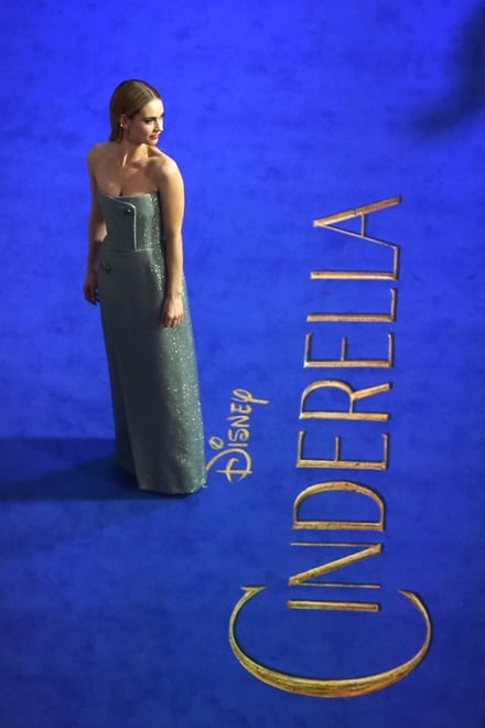 Cinderella actress Lily James looks like a real princess at the US premiere