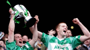 Lifting the cup for Ballyhale Shamrocks with Tom Coogan after winning the All-Ireland Club title in 2007