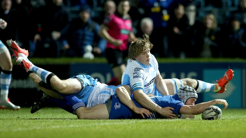 Isaac Boss touches down for Leinster