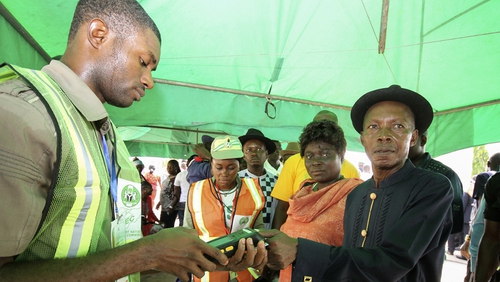 Hand-held card readers that scan biometric data malfunctioned or failed at various polling stations across Nigeria