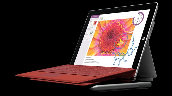 The Surface 3 runs on Intel's new quad core Atom x7