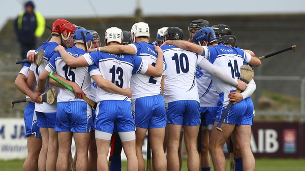 Waterford hurlers in a huddle prior to their league quarter-final win over Galway
