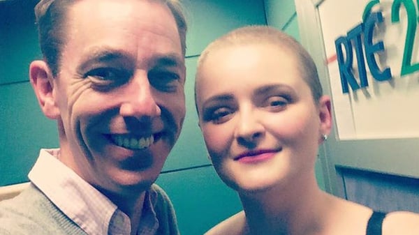 Louise McSharry pictured with Ryan Tubridy today after appearing on 2fm