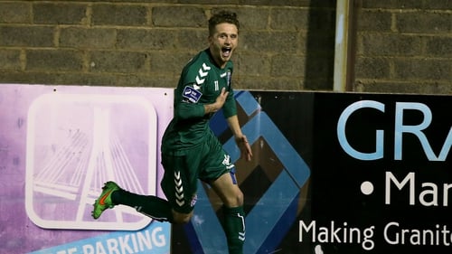 Marc Griffin celebrates his winning goal