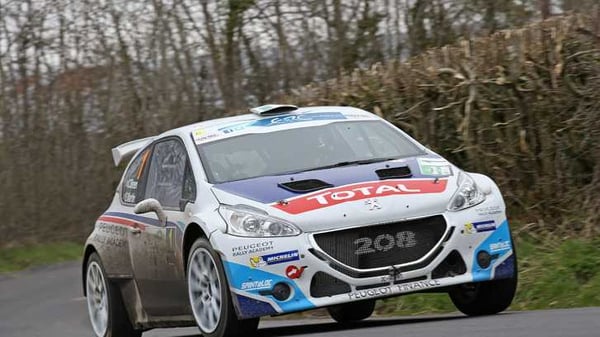 Craig Breen leads at the Ypres Rally