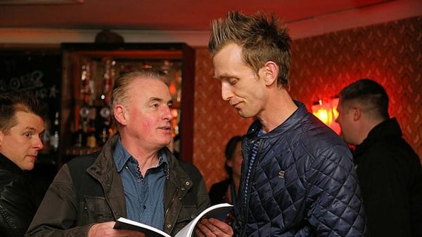 Dave Fanning pictured with Dan at the launch of Buried Treasure