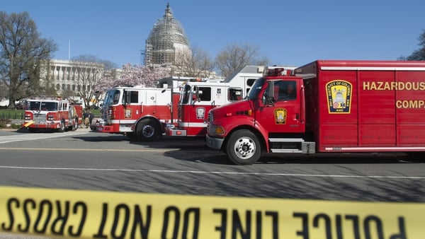 The DC Fire Department cordoned off the scene at Capitol Hill