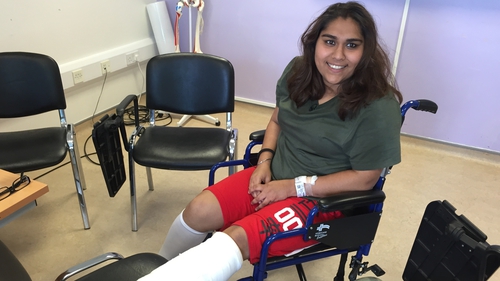 Aparajita Gupta suffered a broken ankle in the fall