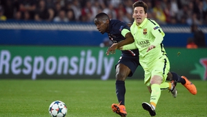 Blaise Matuidi tends to the threat of Lionel Messi last week
