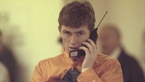 A fresh-faced Tony McCoy makes a call on his brick at Folkestone in 1997