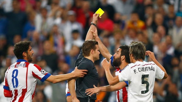 The sending off of Arda Turan sparked angry scenes in Madrid