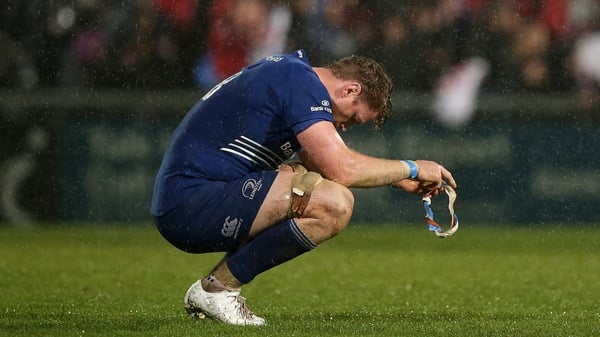 A dejected Jamie Heaslip of Leinster at the final whistle
