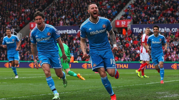Connor Wickham celebrates his goal for Sunderland
