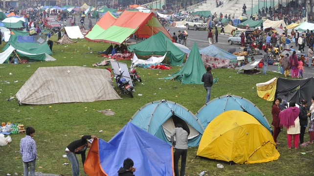 Earthquake strikes in Nepal