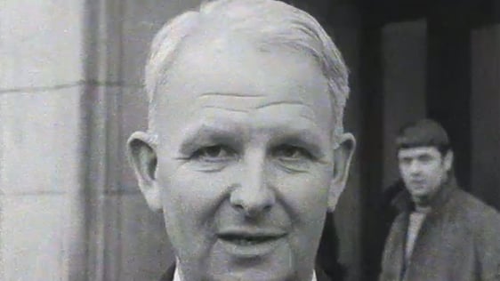 Brian Faulkner pictured outside Stormont following his resignation as Northern Ireland Minister for Commerce on 24 January 1969.