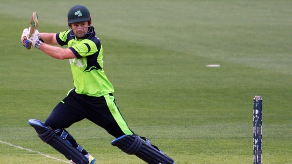 Ed Joyce in action for Ireland at the 2015 Cricket World Cup against Zimbabwe