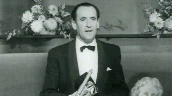 Charles Mitchel receives a Jacob's Award in 1962.