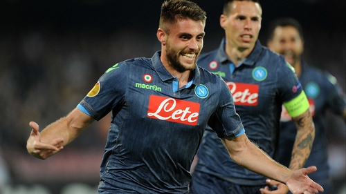 David Lopez opened the scoring for Napoli at the Stadio San Paolo